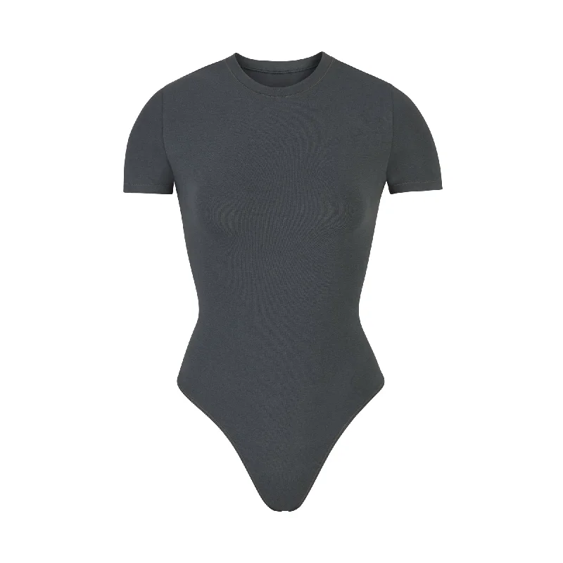 COTTON JERSEY T-SHIRT BODYSUIT | DEEP SEA