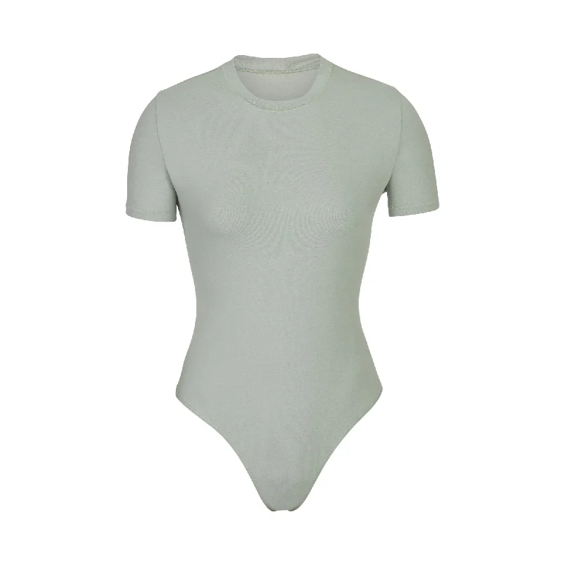 COTTON JERSEY T-SHIRT BODYSUIT | MINERAL