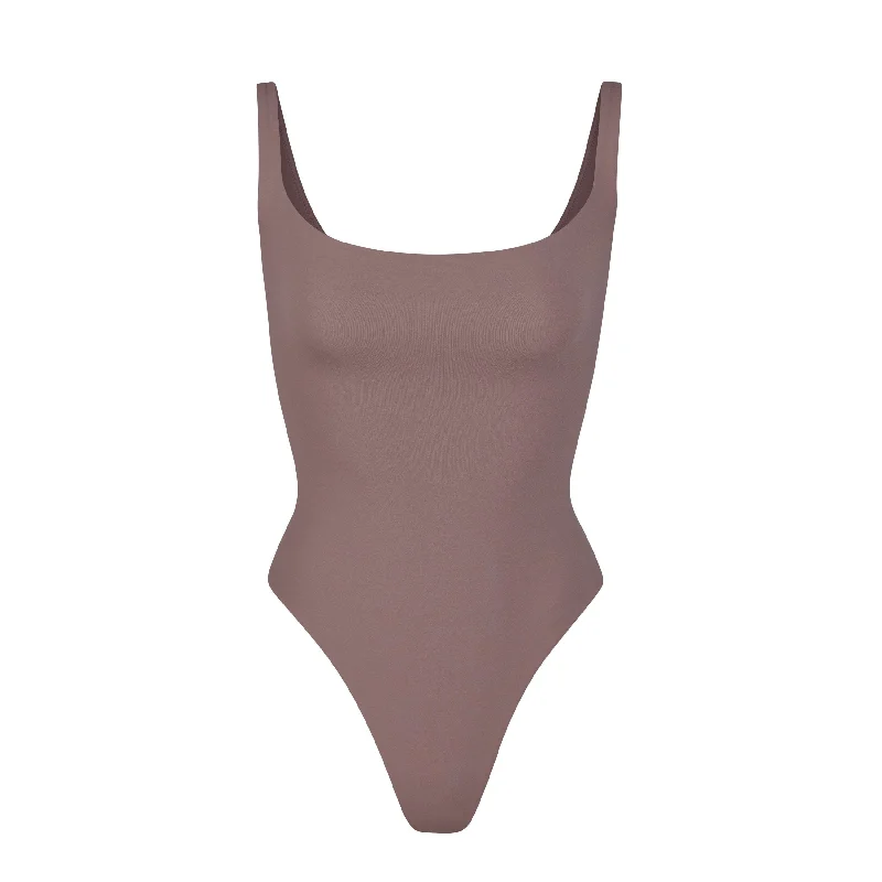 FITS EVERYBODY SQUARE NECK BODYSUIT | UMBER