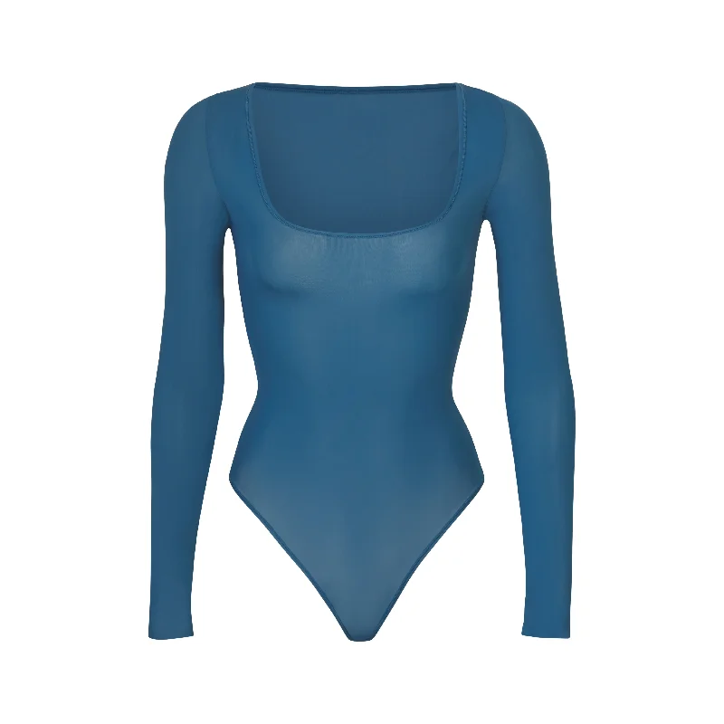 JELLY SHEER LONG SLEEVE BODYSUIT | OCEAN