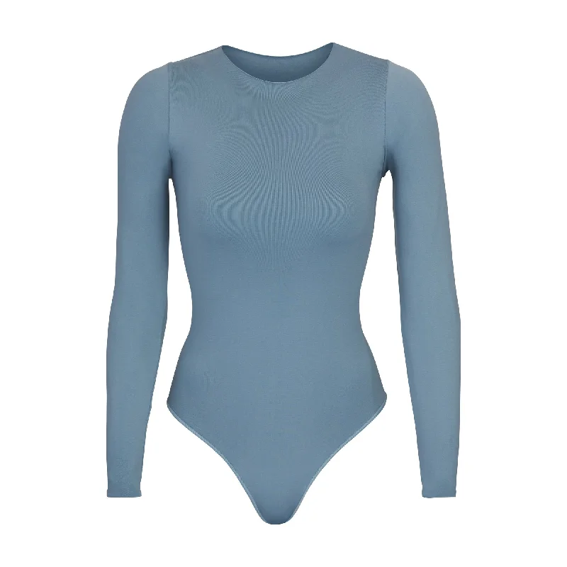 ESSENTIAL CREW NECK LONG SLEEVE BODYSUIT | ARCTIC