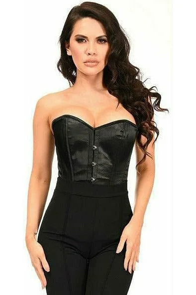 Queen Lavish Satin Overbust Corset w/Busk Closure