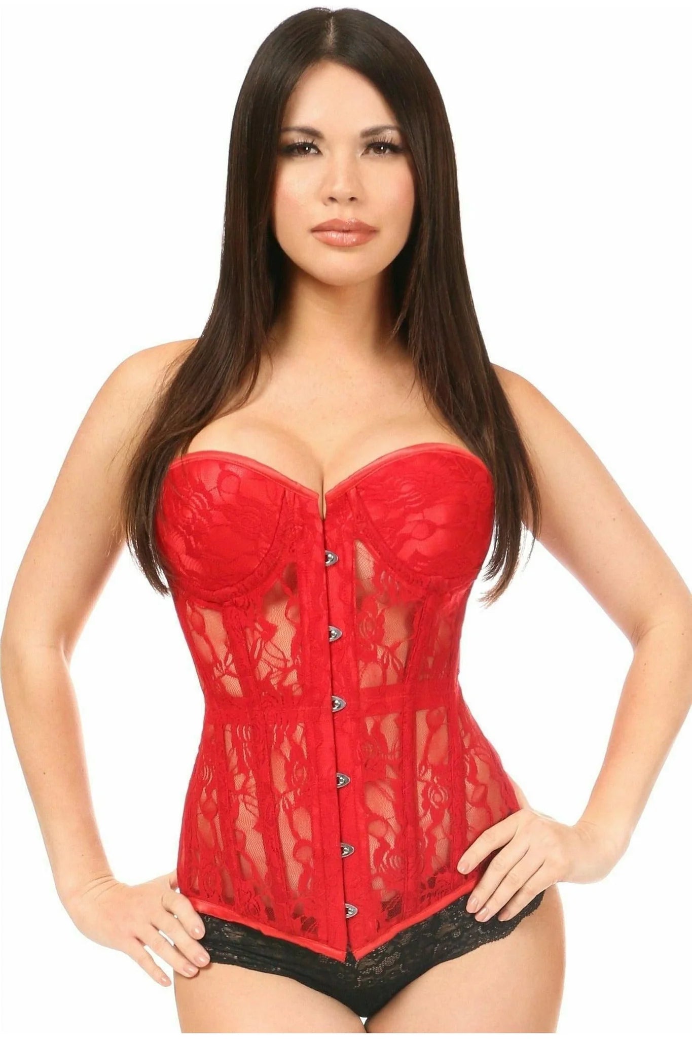 Queen Sheer Lavish Lace Underwire Corset