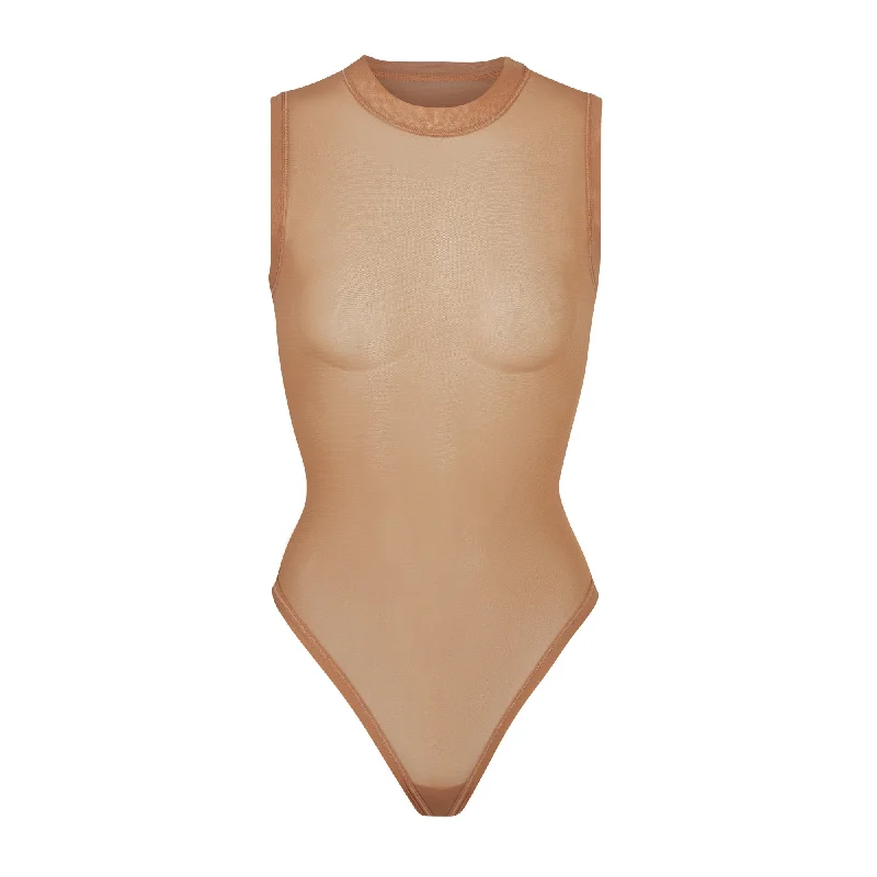 SUMMER MESH MOCK NECK BODYSUIT | SIENNA