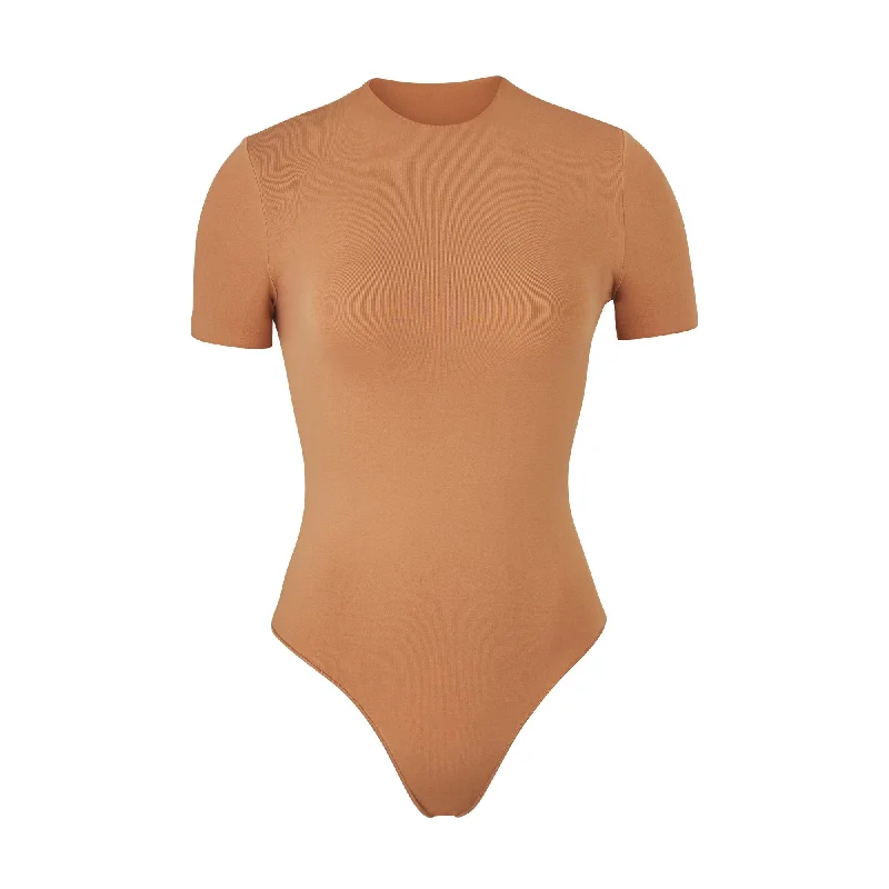 ESSENTIAL T-SHIRT BODYSUIT | CAMEL