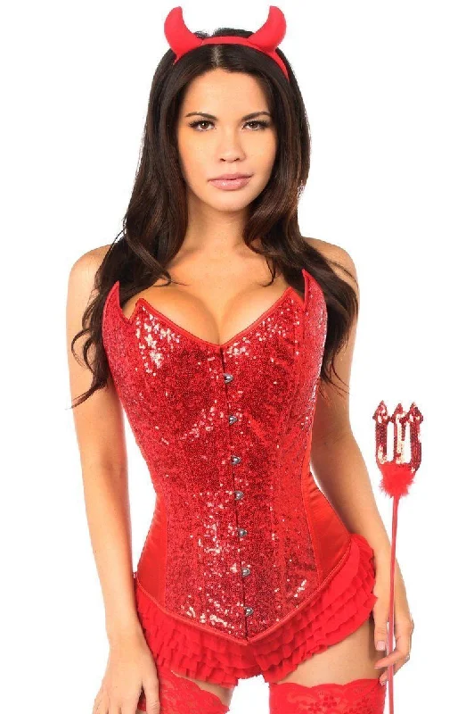 Top Drawer 4 PC Devilicious Premium Corset Costume