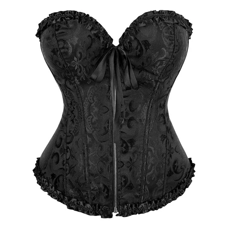 Women's Gothic Lace-up Brocade Overbust Corsets