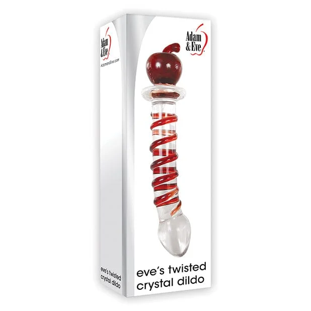 Adam & Eve - Eve's Twisted Crystal Glass Dildo (Red)