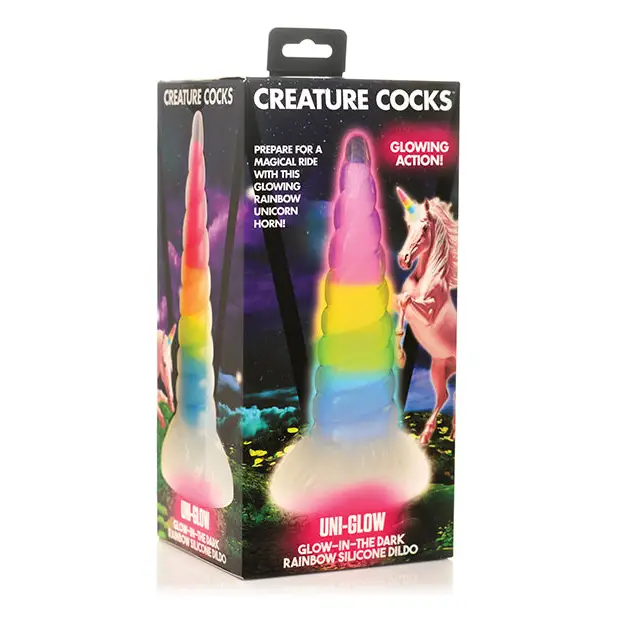 Creature Cocks Uni Glow in the Dark Silicone Dildo