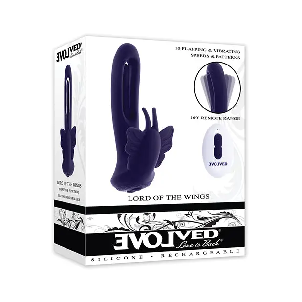 Evolved Lord of the Wings Flapping & Vibrating Stimulator - Purple