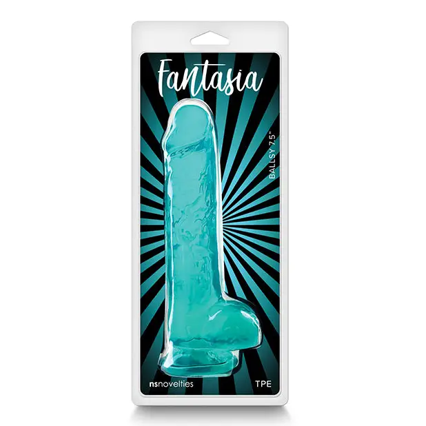 Fantasia Ballsy 7.5 in. Jelly Dildo Teal