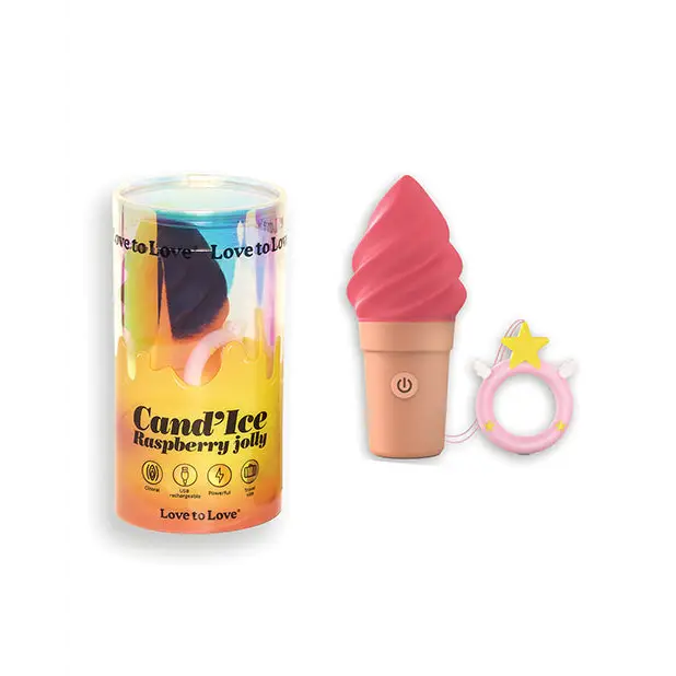 Love to Love Cand'ice Ice Cream Cone Stimulator - Raspberry Jolly