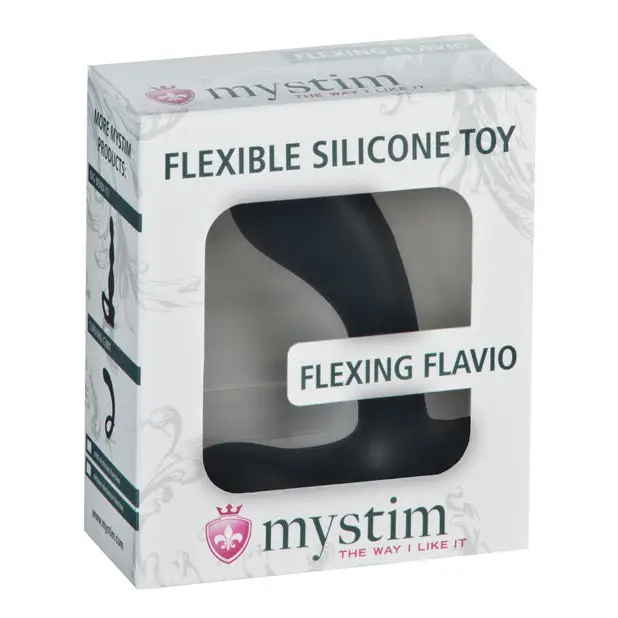 Mystim Flexing Flavio eStim Silicone Prostate Stimulator - Black