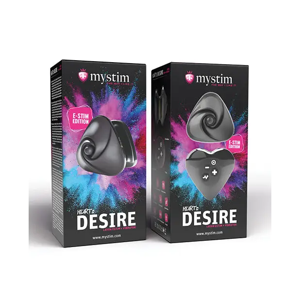 Mystim Hearts Desire eStim Layon Vibrator - Black