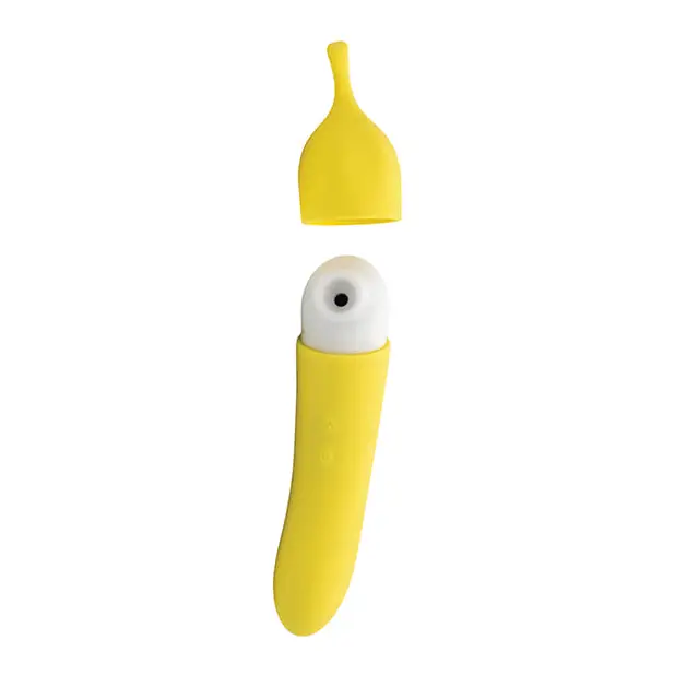 Natalie's Toy Box Banana Cream Air Pulse & G-Spot Vibrator - Yellow