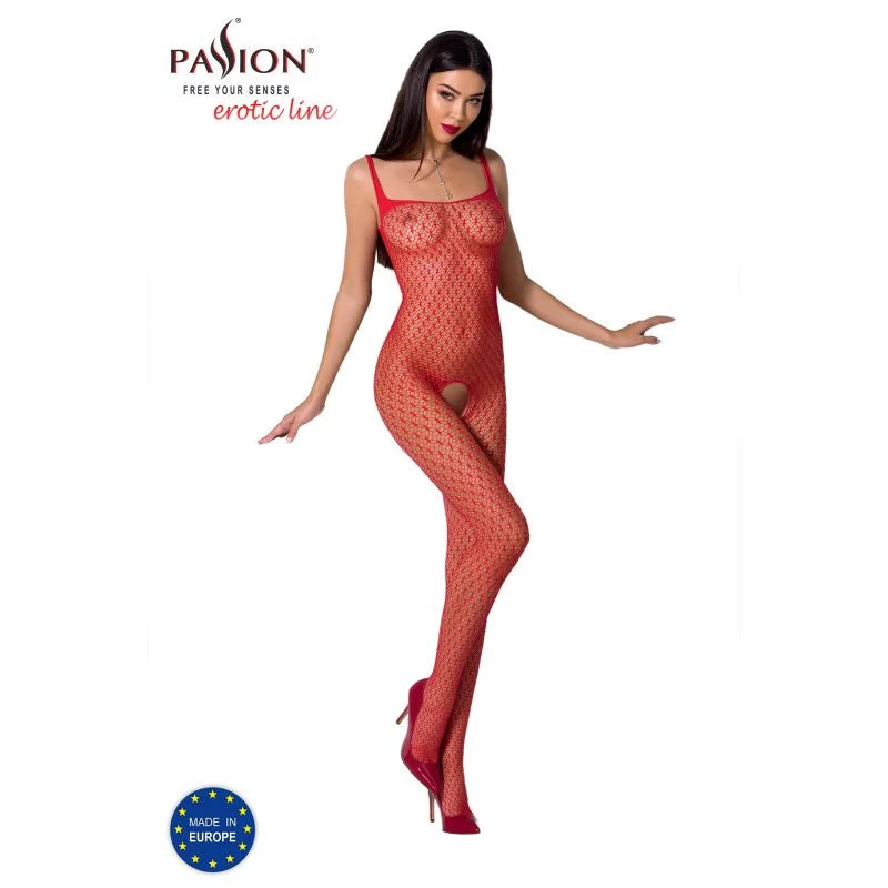 Open Crotch Bodystocking - Red