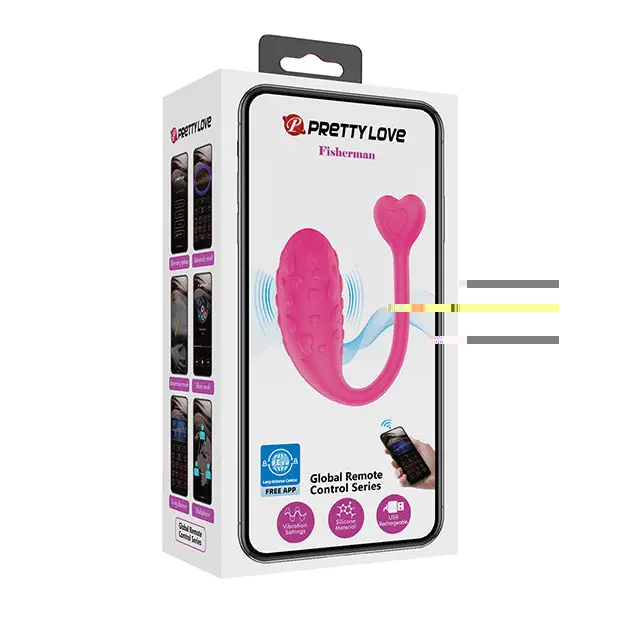 Pretty Love Fisherman Vibrating Egg - Hot Pink