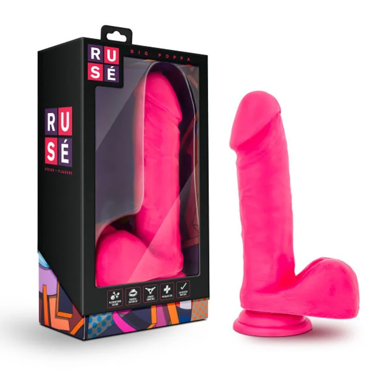 Ruse - Big Poppa Dildo - Hot Pink