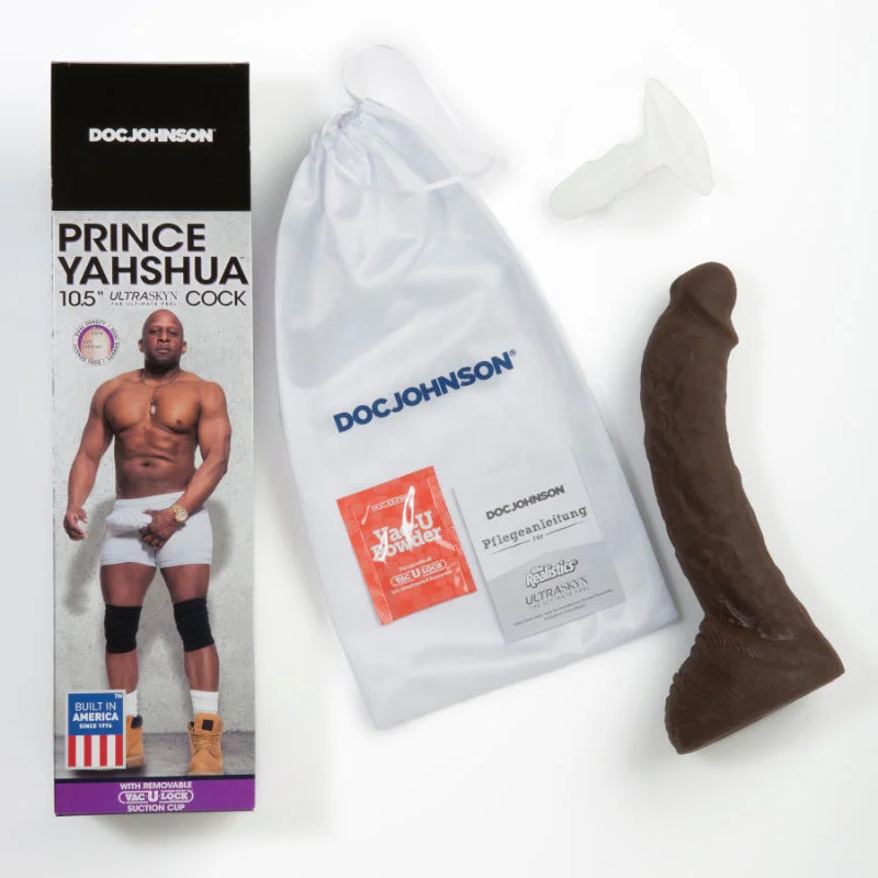 Signature Cocks - Prince Yahshua Vac-U-Lock Compatible Suction Cup Dildo - Chocolate