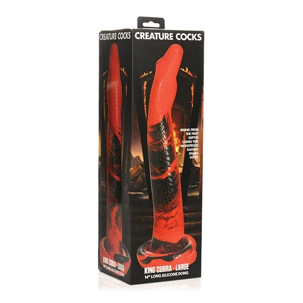 XR - Creature Cocks King Cobra Large Silicone Dildo 14" (Red)