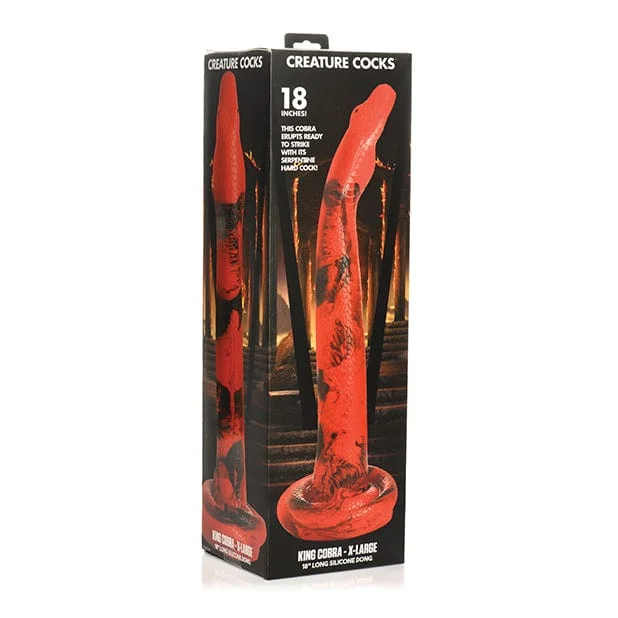 XR - Creature Cocks King Cobra X Large Silicone Dildo 18" (Red)