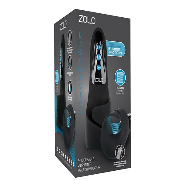 Zolo - Edgemaster Squeezable Vibrating Masturbator (Black)