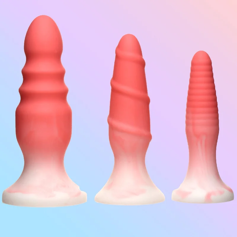 3 Piece Silicone Butt Plug Set -