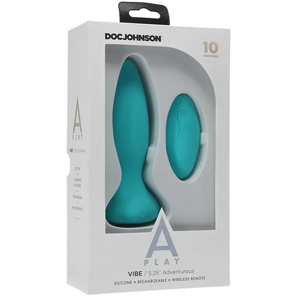 A Play Rechargeable Silicone Adventurous Anal Plug W/remote