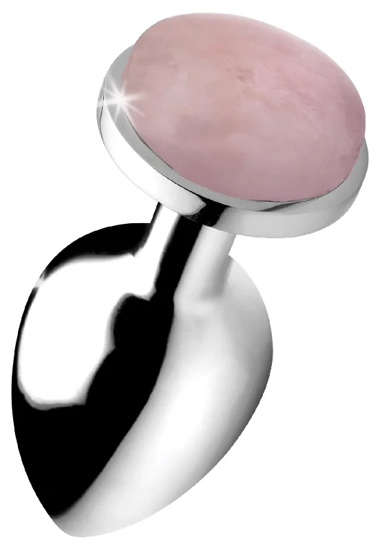 Authentic Rose Quartz Gemstone Anal Plug - Large