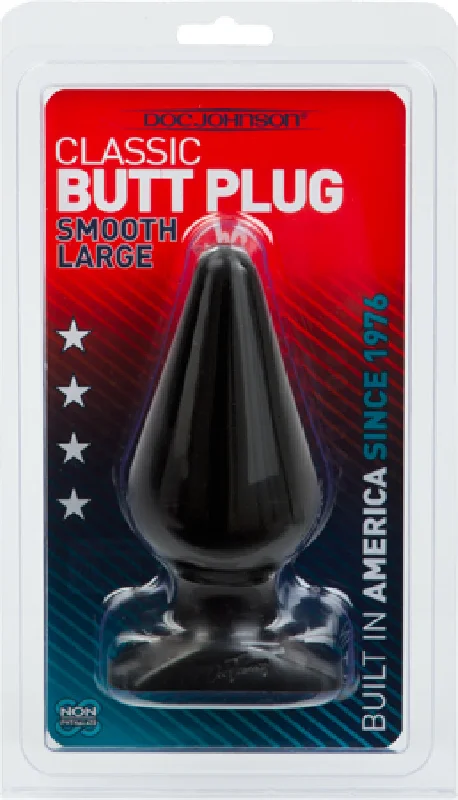 Butt Plug - Smooth Large 6" - Black