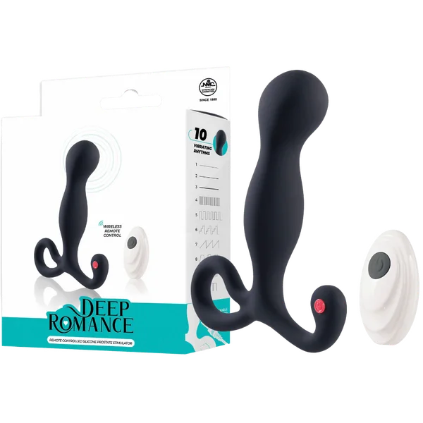 Deep Romance - Remote Controlled Silicone Prostate Stimulator - Black