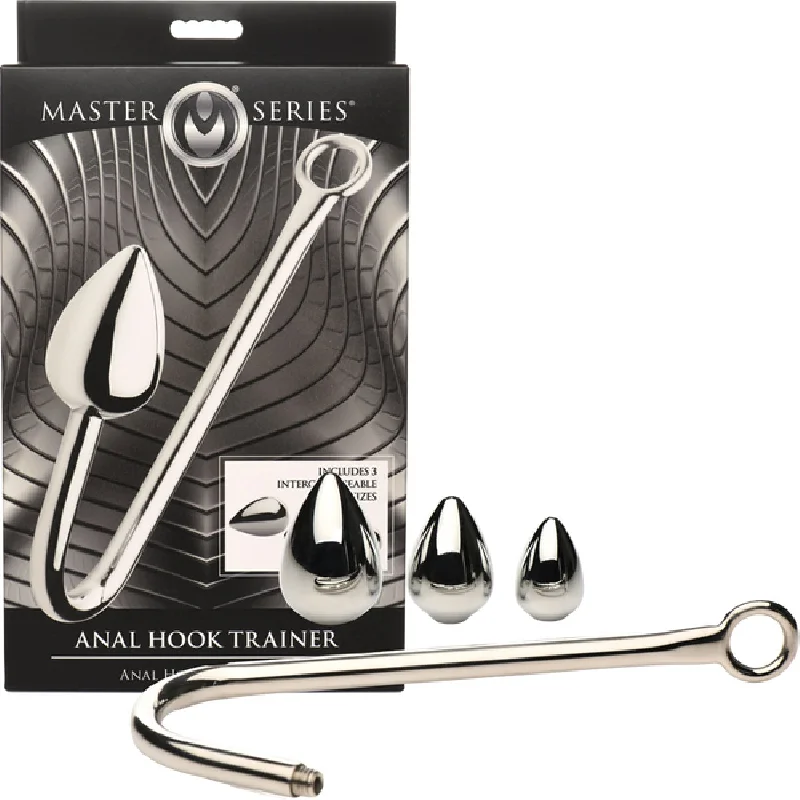 The Master Series - Anal Hook Trainer Anal Hook with 3 Plugs - Silver