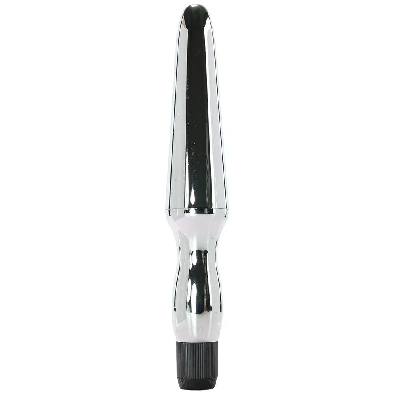 Vibrating Waterproof Anal Probe in Silver